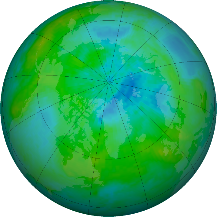 Arctic ozone map for 07 September 2003